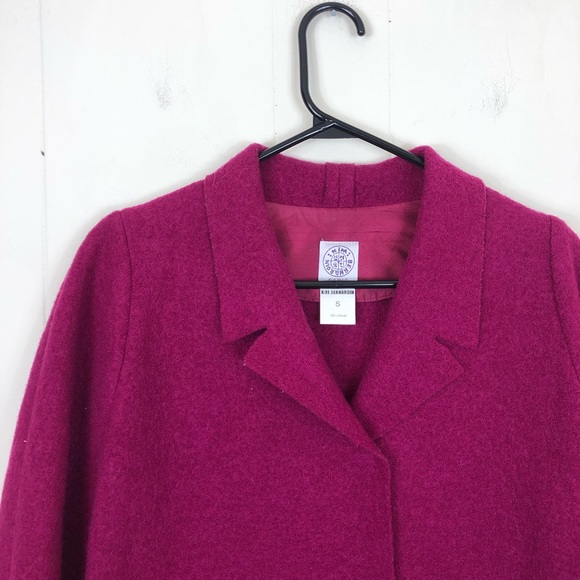 Vintage Kim Bernardin Paris Fuchsia Wool Coat Sz S - Picture 4 of 11